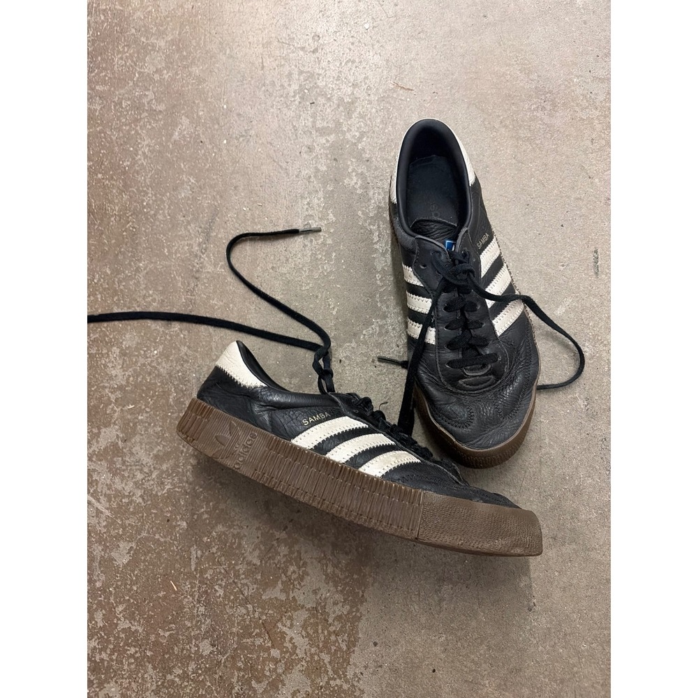 Adidas Samba Rose Platform Sneakers Black White Gum B28156 Womens 7